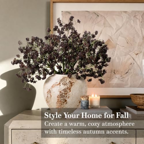 16-Inch Faux Berry Stems - 6 Pcs Artificial Branches for Fall Decor