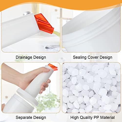 Chengu Bright Colors 3-Pack 34 oz Plastic Fruit Juice Pour Bottles with Spouts