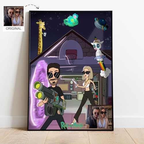 Custom Sci-Fi Cartoon Portrait Illustration Hand-Drawn from Your Photo
