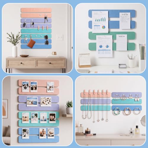 8-Pack Felt Bulletin Board Strips, 13x2 Inch Self-Adhesive Pin Boards