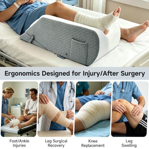 Adjustable Leg Elevation Pillow for Post-Surgery Recovery