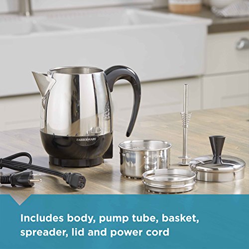 2-4 Cup Stainless Steel Electric Coffee Percolator with Keep Warm Function