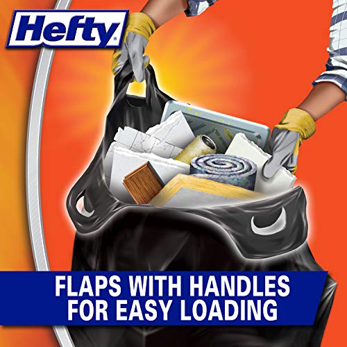42 Gallon Heavy Duty Contractor Trash Bags with Flap Handles - 3.0 Mil, 26 Pack
