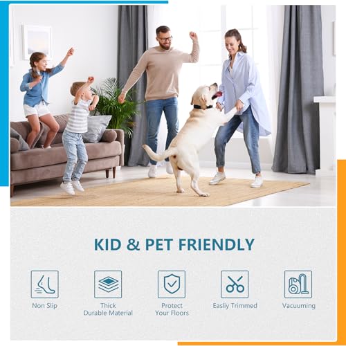 9x12 ft Non-Slip Rug Pad for Hardwood, Tile, and Carpet Floors