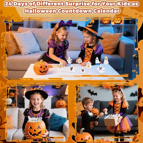 24-Day Halloween Ghost Countdown Advent Calendar with Collectible Figures