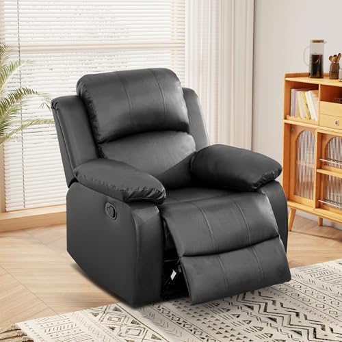 3-Piece Bonded Leather Reclining Sofa Set with Storage Console & Cup Holders