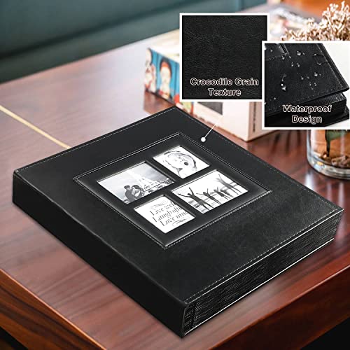 Large Leather Photo Album 4x6 500 Pockets - Horizontal & Vertical Display