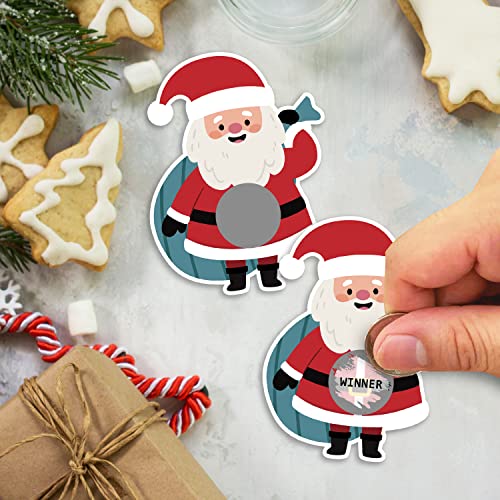 Christmas Scratch Off Game Cards - 40 Fun Holiday Party Favors for Adults