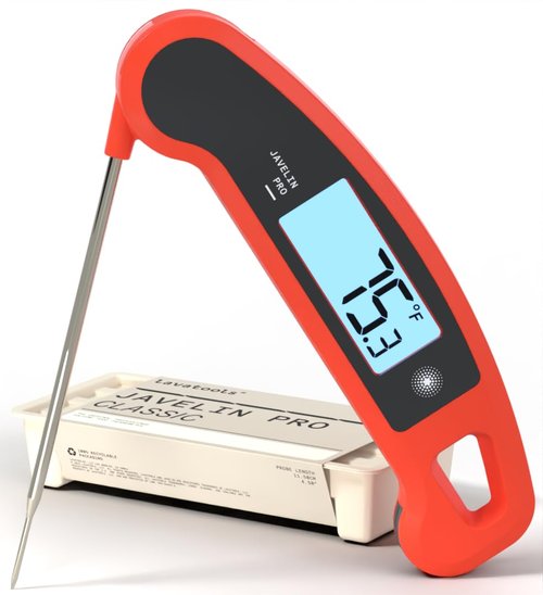 Lavatools Javelin® PRO Classic Instant Read Meat Thermometer - Ultra-Fast 2-Second Response, Backlit Display, IP65 Water Resistant