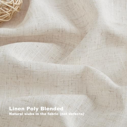 Pinch Pleated Semi Sheer Curtains - Textured Linen, 108"
