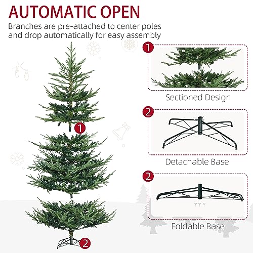 7.5 Foot Artificial Christmas Tree - Realistic Nordic Pine, 1218 Tips
