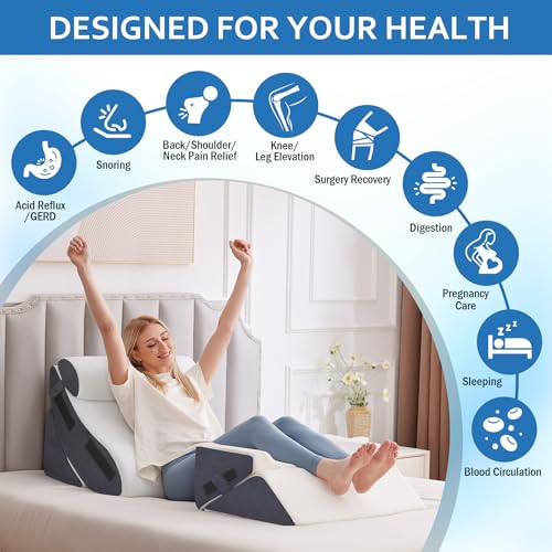 5-Piece Adjustable Wedge Pillow Set for Pain Relief