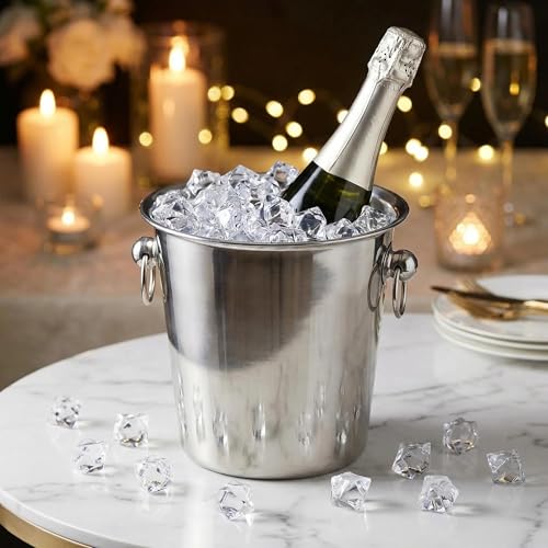 Clear Acrylic Fake Ice Rocks for Vase Filler & Table Scatter - 160 Pack
