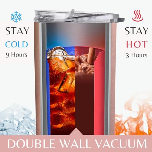 Great Pyrenees Mom 20 oz Stainless Steel Insulated Tumbler — Rose Gold Gift