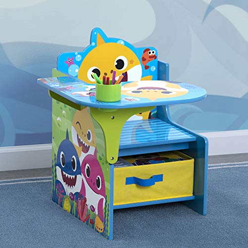 Kids Chair Desk with Storage Bin - Baby Shark Activity Station