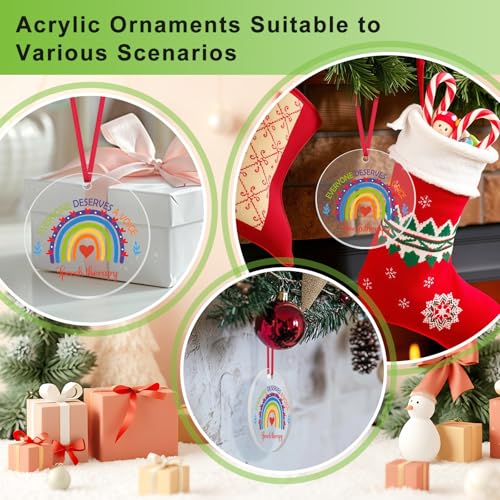 Speech Therapy Ornament - Acrylic Christmas Ornament for Women, SLP Gift, Speech Language Pathologist Gift, Speech Teacher Appreciation Gift