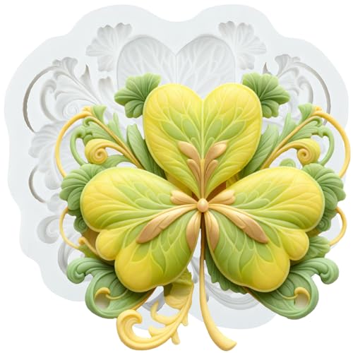 QDMOLDS Four Leaf Clover Silicone Mold for Cake Decorating, Style L