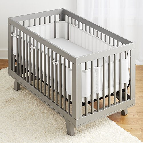 BreathableBaby Breathable Mesh Crib Liner for Full-Size Cribs, White