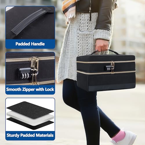 Lockable Discreet Storage Bag with Combination Lock and Dividers
