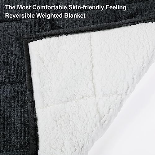 Weighted Blanket Queen Size 20lbs 60x80 Inches Soft Sherpa Fleece Throw
