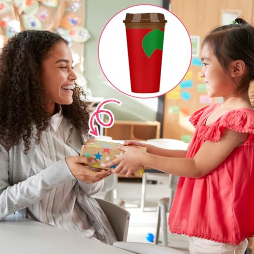 12 Pack Elegant Teacher Appreciation Gift Cups - 16 oz Bulk Thank You Cups