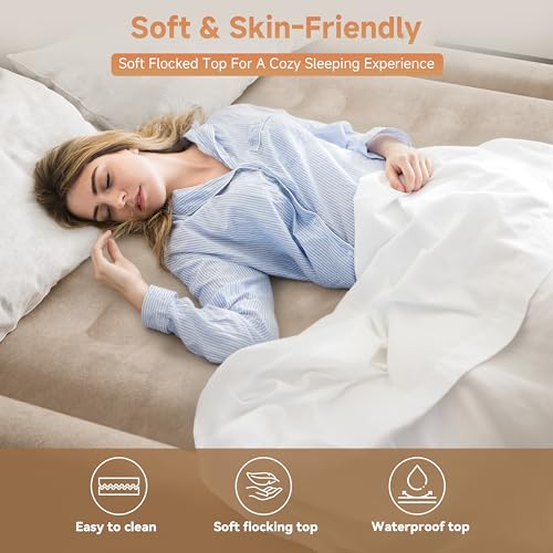 Full Air Mattress with Built-in Pump - 18" Raised Self-Inflating Bed with Bag