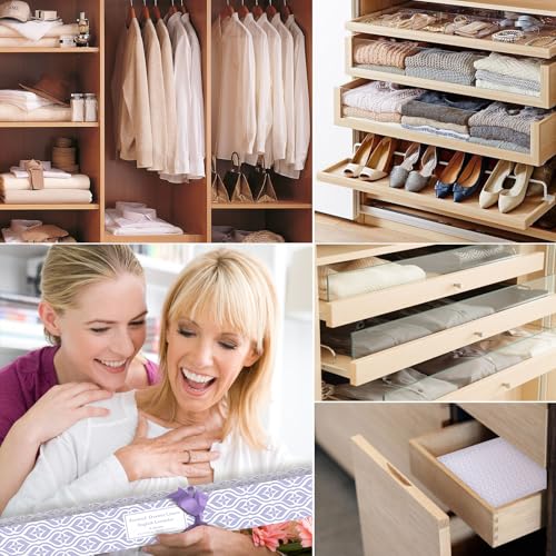 Lavender Scented Drawer Liners - 6 Non-Adhesive Sheets for Closets & Dressers