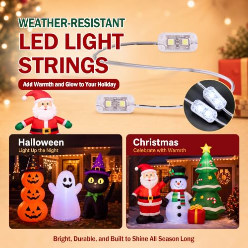 Saillong 2 Pack 1.5A Air Blower with 5 White LED Light Strings – 12V, 2.5A Adapter & 2m Cable (Variation: 1.5A / 5 White LED & 2.5A Adapter / 2)