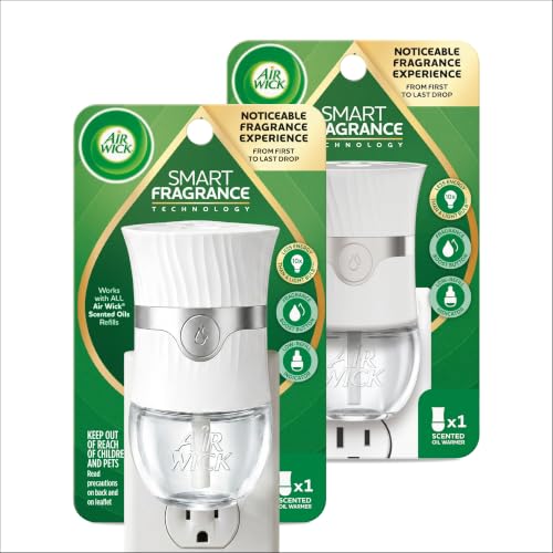 Air Wick Plug-In Scented Oil Diffuser Pack of 2 - Advanced Fragrance Tech, 1 Fl Oz