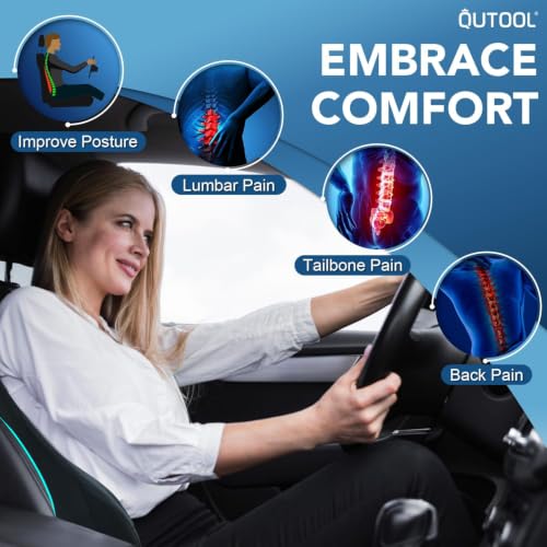 Lumbar Support Pillow for Car - Memory Foam Back Cushion