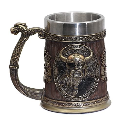 GuoShuang Viking Thor Mjolnir Mug Design-4 20oz Beer & Coffee Tankard Odin & Thor