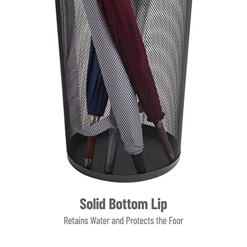 Metal Mesh Umbrella Stand - Multipurpose Entryway & Office Organizer
