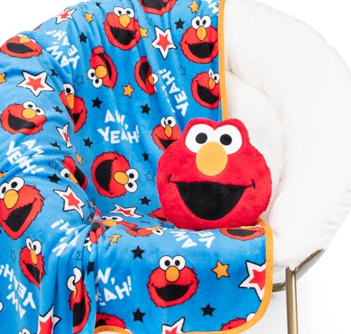 Kids Plush Throw Blanket and Character Pillow Set - 40x50 Inch Soft Bedding