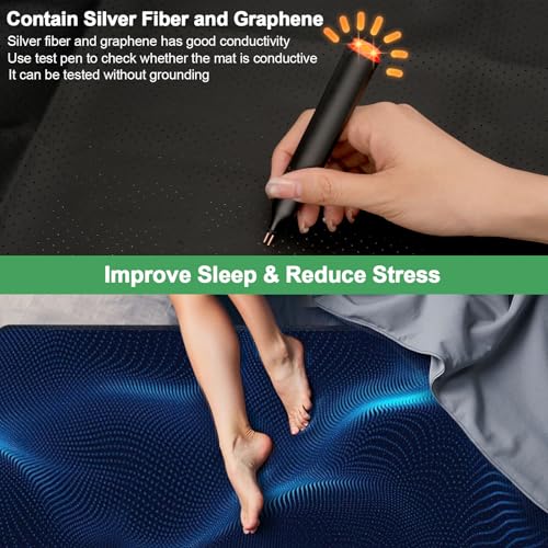 Grounding Mat for Bed - Anti-Static Earthing Pad (Queen, 60"x27")