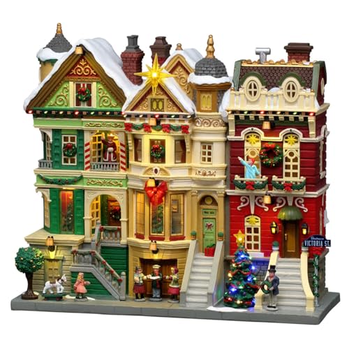 Christmas on Victoria Street Lighted Village Facade - Battery Operated