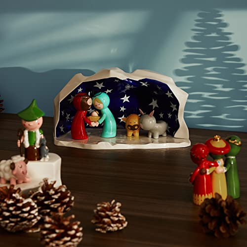 Alessi Happy Eternity Baby Nativity Scene Figurines Set - Hand Decorated Porcelain, One Size