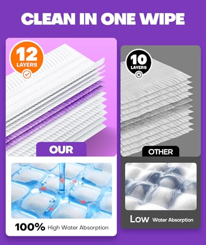 Disposable Power Mop Refill Pads - Multi-Surface Floor Cleaning (30 Count)