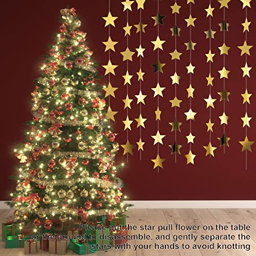Patelai Gold Star Garland Banner 130 ft Hanging Party Decorations