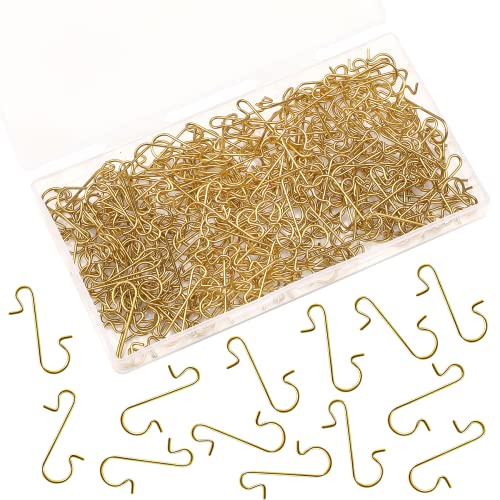 240 Gold Metal Christmas Ornament Hooks S-Shaped Tree Bauble Hangers with Box
