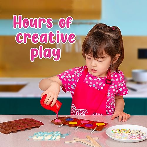 Chocolate Making Kit for Kids with Candy Molds and Lolly Sticks
