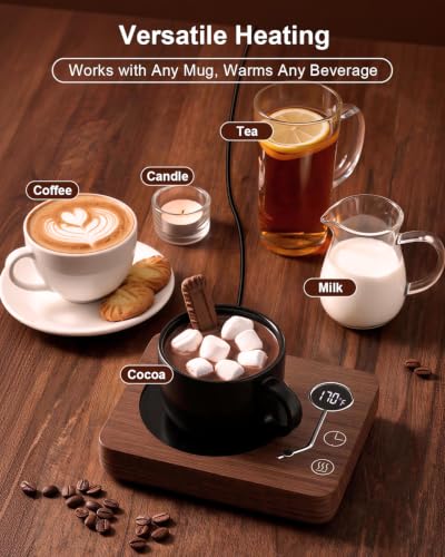 CEROBEAR DS1209 Vintage Phonograph Coffee Mug Warmer with 3 Temperatures & Auto Shut Off