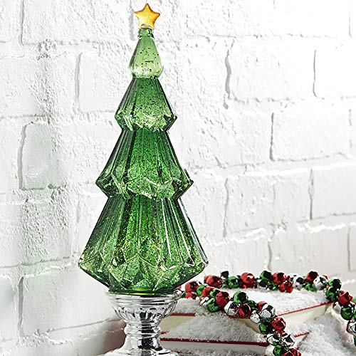 Raz Imports Lighted Holiday Tree Water Lantern – 13.75 Inch Acrylic Christmas Figurine
