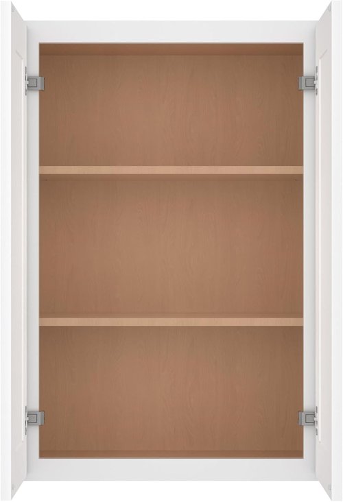 Furinno Shaker Wall Kitchen Cabinet - 2 Doors, 2 Shelves, Ready to Assemble | White, 12" D x 24" W x 36" H