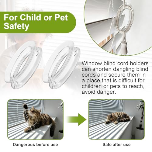 10-Pack Window Blind Cord Winder Safety Cleats for Child and Pet Proofing