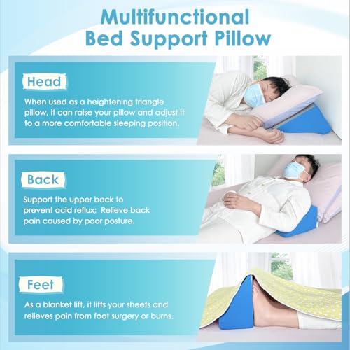 Bed Wedge Pillow for Seniors – Incline Support for Comfort & Recovery