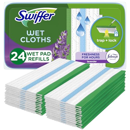 Multi-Surface Wet Mopping Cloth Refills - Lavender Scent (24 Pack)