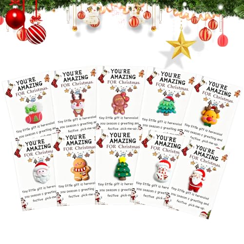 Christmas Pocket Hugs – 10pcs Holiday Greeting Cards for Festive Gifting and Decorations