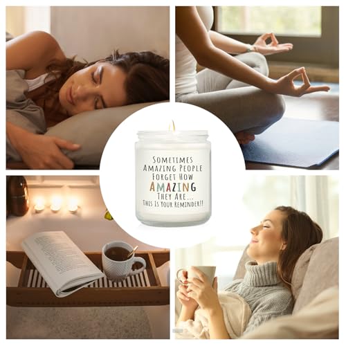 "You're Amazing" Lavender Scented Candle - Inspirational Gift for Women