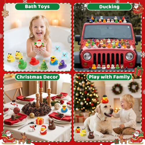 Christmas Rubber Duck Advent Calendar - 24 Day Countdown Toys for Kids