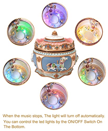 Carousel Horse Music Box - You Are My Sunshine Rotating Musical Gift